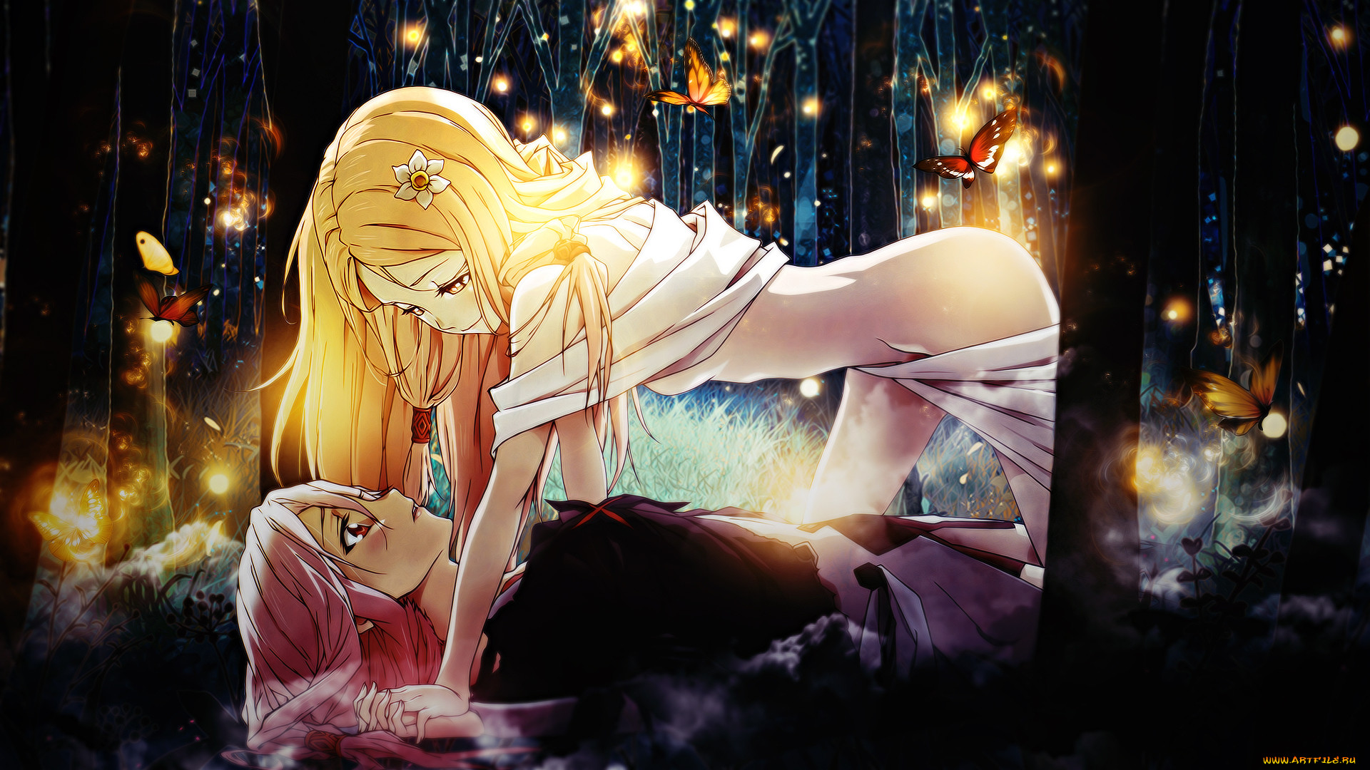 , guilty crown, , , , , yuzuriha, inori, ouma, mana, xxajisaixx, xxajisai-graphicxx, , , , 